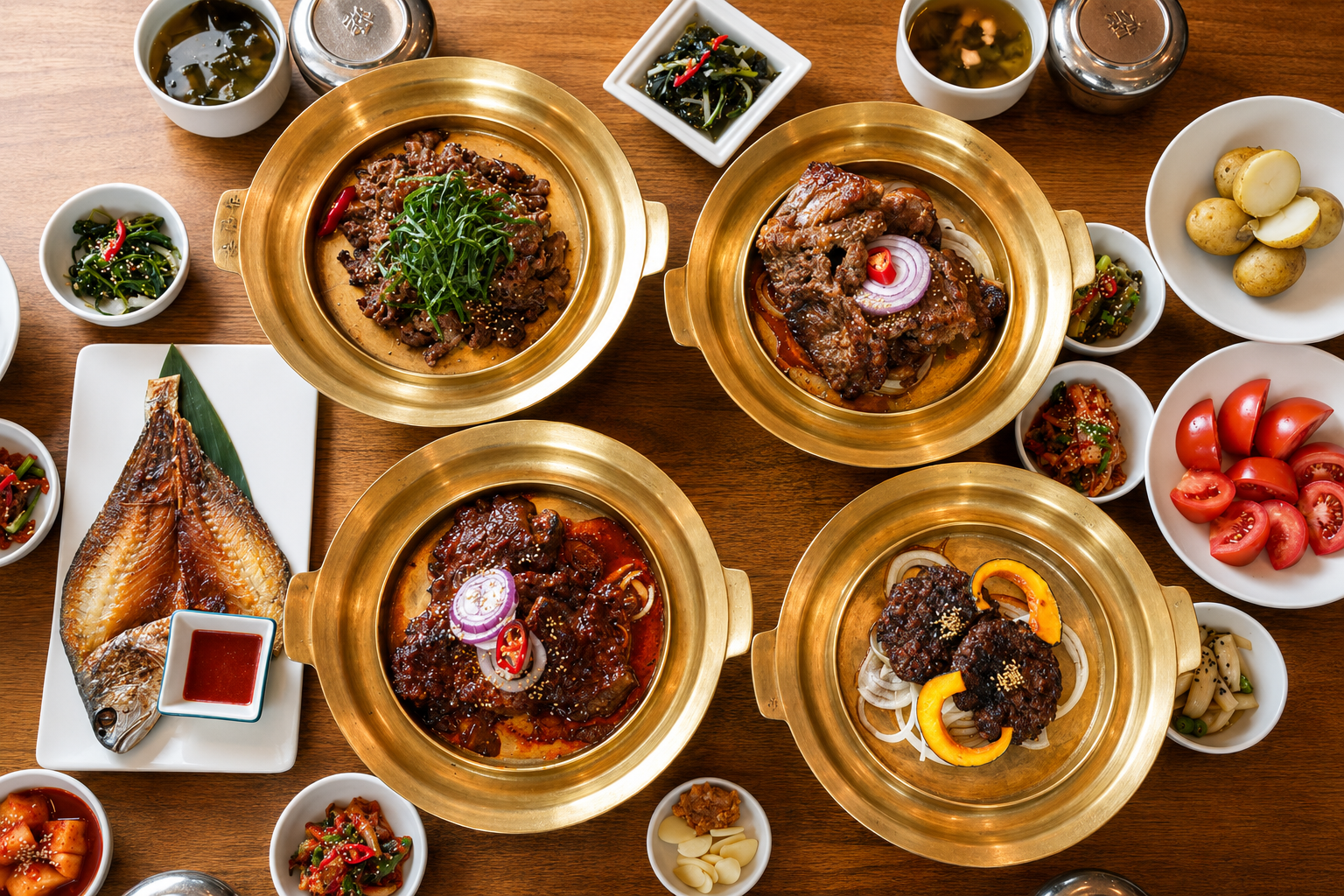라연궁 보리굴비와 돼지갈비 한상차림